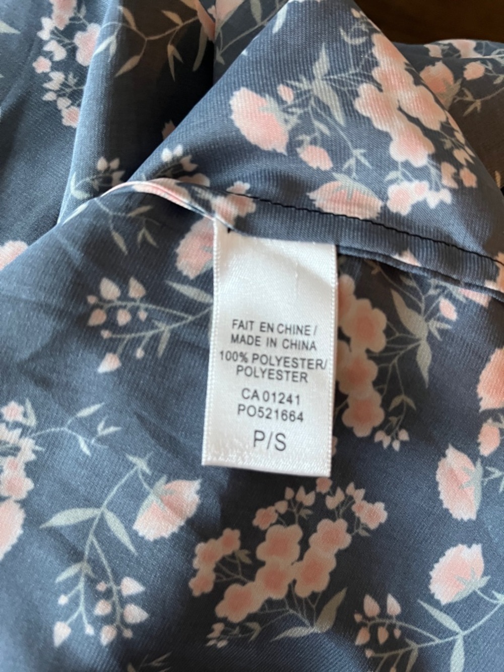 Twik Black Wrap Floral Top with Pink Blossoms - Picture 5 of 5